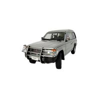 SYOEUR 1:18 Per Mitsubishi Pajero SUV Fonde Sotto Pressione In Metallo Fuoristrada Modello Display Collectio Commemorativo Set Giochi Modello Auto per Hobby(Gray)