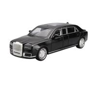 SYOEUR 1:24 Per Aurus Senat Limousine Lega Metallo Diecast Modello Auto Suono E Luce Classici Ornamenti Alla Moda Set Giochi Modello Auto per Hobby(Nero)