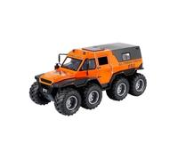 SYOEUR 1:24 Per Conqueror Shaman 8X8 SUV Giocattolo In Lega Fuoristrada 8 Ruote Modello Auto Pressofuso Suono Luce Pull Back Set Giochi Modello Auto per Hobby(Arancia)