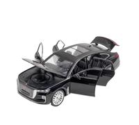 SYOEUR 1:24 Per HONGQI H9 SUV Lega Auto Pressofusa Suono E Luce Tirare Indietro Giocattolo Colleziona Hobby Modello Ornamenti Decorativi Set Giochi Modello Auto per Hobby(Nero)