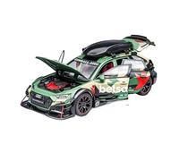 SYOEUR 1:24 Per Il Modello Pressofuso Di Auto Da Corsa RS6 Con Display Per La Raccolta Regali Compleanno Luci E Suoni Set Giochi Modello Auto per Hobby(verde)