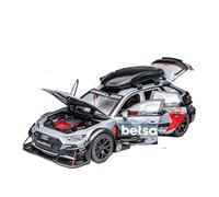 SYOEUR 1:24 Per Il Modello Pressofuso Di Auto Da Corsa RS6 Con Display Per La Raccolta Regali Compleanno Luci E Suoni Set Giochi Modello Auto per Hobby(GRAY)