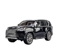 SYOEUR 1:24 Per LEXUS LX600 Grande SUV Fuoristrada In Lega Pressofusa Modello Di Auto Suono E Luce Decorazione Da Tavolo Per Interni Ornamenti Set Giochi Modello Auto per Hobby(Nero)