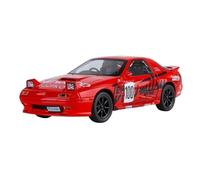 SYOEUR 1:24 Per Mazda RX7-FC Track Version Super Racing Modello In Lega Ad Alta Precisione Suono Luce Tirare Indietro Ruote Giocattolo Set Giochi Modello Auto per Hobby(Rosso)