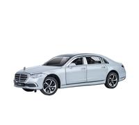 SYOEUR 1:24 Per S400 S-Class Lega Auto Pressofuse Veicoli Giocattolo In Metallo Modello Suono E Luce Tirare Indietro Giocattoli Set Giochi Modello Auto per Hobby(Argento)