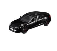 SYOEUR 1:24 Per Tesla Model S Simulazione Pressofuso In Lega Auto In Metallo Modello Suono Luce Giocattolo Display Avanzata Set Giochi Modello Auto per Hobby(Nero)
