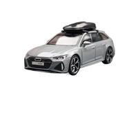 SYOEUR 1/32 Per Audi RS6 In Miniatura Modello Di Auto Giocattolo Pressofuso Con Suono E Luce, Porte Apribili, Collezione Educativa Set Giochi Modello Auto per Hobby(Gray)