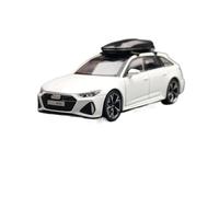 SYOEUR 1/32 Per Audi RS6 In Miniatura Modello Di Auto Giocattolo Pressofuso Con Suono E Luce, Porte Apribili, Collezione Educativa Set Giochi Modello Auto per Hobby(White)