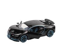 SYOEUR 1:32 Per Bugatti Chiron Alloy Sport Car Model Diecasts Toy Metal Simulation Super Sound Light Collection Set Giochi Modello Auto per Hobby(Nero)