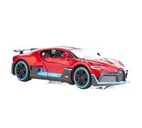 SYOEUR 1/32 Per Bugatti DIVO Miniature Toy Car Diecast Model Collection Con Pull Back Sound Light Porte Apribili Set Giochi Modello Auto per Hobby(Rosso)