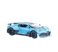 SYOEUR 1/32 Per Bugatti DIVO Miniature Toy Car Diecast Model Collection Con Pull Back Sound Light Porte Apribili Set Giochi Modello Auto per Hobby(Blu)
