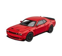 SYOEUR 1:32 Per Dodge Challenger SRT In Lega Musle Modello Auto Fonde Sotto Pressione In Metallo Sportiva Di Simulazione Set Giochi Modello Auto per Hobby(Rosso)