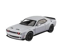 SYOEUR 1:32 Per Dodge Challenger SRT In Lega Musle Modello Auto Fonde Sotto Pressione In Metallo Sportiva Di Simulazione Set Giochi Modello Auto per Hobby(Gray)