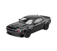 SYOEUR 1:32 Per Dodge Challenger SRT In Lega Musle Modello Auto Fonde Sotto Pressione In Metallo Sportiva Di Simulazione Set Giochi Modello Auto per Hobby(Nero)