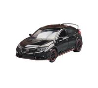 SYOEUR 1/32 Per Honda Civic Type R Toy Car Diecast Miniature Model Con Pull Back E Porte Apribili Sound Light Set Giochi Modello Auto per Hobby(Nero)