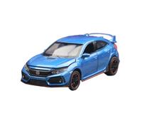 SYOEUR 1/32 Per Honda Civic Type R Toy Car Diecast Miniature Model Con Pull Back E Porte Apribili Sound Light Set Giochi Modello Auto per Hobby(Blu)