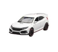 SYOEUR 1/32 Per Honda Civic Type R Toy Car Diecast Miniature Model Con Pull Back E Porte Apribili Sound Light Set Giochi Modello Auto per Hobby(White)