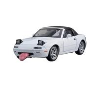 SYOEUR 1/32 Per Mazda MX-5 Modello Auto Giocattolo In Miniatura Pressofusa Con Porte Apribili Suono Luce Esposizione Della Collezione Set Giochi Modello Auto per Hobby(White)