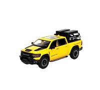 SYOEUR 1:32 Per RAM MAMMOTH Pickup SUV Modello In Metallo Pressofuso Per Auto Giocattolo Tirare Indietro Il Suono E La Luce Set Giochi Modello Auto per Hobby(Yellow box)