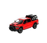 SYOEUR 1:32 Per RAM MAMMOTH Pickup SUV Modello In Metallo Pressofuso Per Auto Giocattolo Tirare Indietro Il Suono E La Luce Set Giochi Modello Auto per Hobby(Red box)