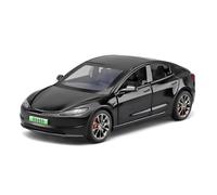 SYOEUR 1:32 Per Tesla Modello 3 2024 Auto In Lega In Metallo Alta Simulazione Collezione Suoni E Luci Giocattoli Alla Moda Set Giochi Modello Auto per Hobby(Nero,A)