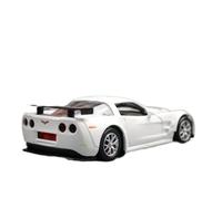 SYOEUR 1/36 Per Chevrolet Corvette C6-R Coupe Model Collection Micro Alloy Toy Car Con Funzione Pullback Set Giochi Modello Auto per Hobby(White)