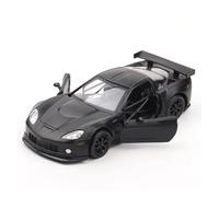 SYOEUR 1/36 Per Chevrolet Corvette C6-R Coupe Model Collection Micro Alloy Toy Car Con Funzione Pullback Set Giochi Modello Auto per Hobby(Nero)