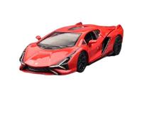 SYOEUR 1/36 Per Lamborghini Sian FKP 37 Super Car Modello Giocattolo In Metallo Pressofuso In Miniatura Con Pull Back Set Giochi Modello Auto per Hobby(Rosso)