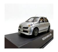 SYOEUR 1:43 Per Nissan March 12SR 15SR Da Collezione Pressofuso Veicolo Ufficio Natura Morta Desktop Ornamento Blu Set Giochi Modello Auto per Hobby(Gray)