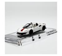 SYOEUR 1:64 Per La Visualizzazione O Il Gioco Del Veicolo Pressofuso Supercar Convertibile Novitec 488 In Scala Set Giochi Modello Auto per Hobby(White)