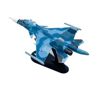 SYOEUR Metallo Pressofuso In Scala 1 100 Per Replica Su-34 Modello Di Aereo Da Caccia In Lega Finito Collezione Esposizione Classica Kit di gioco per Hobby