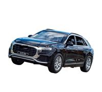 SYOEUR Modello Auto 1:32 Per AUDI Q8 SUV In Lega Collezione Veicoli In Metallo Pressofuso Suono E Luce Ad Alta Simulazione Set Giochi Modello Auto per Hobby(Nero)