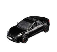 SYOEUR Modello Di Auto In Lega 1/24 Per Tesla Model3 Pressofuso Con Suono E Luce Tirare Indietro Accessori Per La Decorazione Set Giochi Modello Auto per Hobby(Nero)