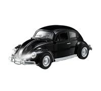SYOEUR Modello Scala 1:18 Per Pressofuso Lega Maggiolino Del 1955 La Porta Con Suono Luce Può Essere Aperta Per Raccolta Set Giochi Modello Auto per Hobby(Nero)