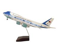 SYOEUR Per American Boeing B747 Modello di aeroplano in metallo leggero a LED 46cm Ornamento in miniatura per l'aviazione Playkit