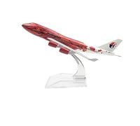 SYOEUR Per Malaysia Airlines Modello Di Aeromobile Grande Fiore Rosso Boeing 747 Pressofusione In Lega Metallica 1 400 Kit di gioco per Hobby