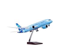 SYOEUR Scala 1/130 43 cm per B787 ETIHAD Airlines Modello W Luce e ruote Carrello di atterraggio Giocattolo aereo in resina Playkit