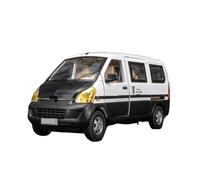 SYOEUR Scala 1:24 Per Wuling Rongguang Van Modello Auto In Lega Con Porta Apribile Simulazione Suono E Luce Decorazione Per Ragazzi Set Giochi Modello Auto per Hobby(White)
