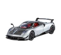 SYOEUR Simulazione 1:24 Per Pagani Huayra BC Modello Pressofuso Auto Sportive In Lega Desktop Computer Ornamenti Collezione Alla Moda Set Giochi Modello Auto per Hobby(Argento)