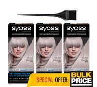Syoss 10-55 Ultra Biondo Platino Professionale Salone Qualità Hair Colore 3-pack