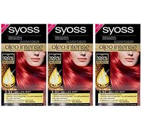 SYOSS 5-92 - Set di 3 colorazioni per capelli, colore rosso chiaro Oleo intenso - Risultato accurato del colore