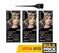 Syoss 7-1 Naturale Biondo Medio Qualità Professionale Colore Per Capelli 3-Pack