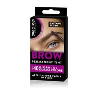 Syoss Brow Castano Scuro (10 ml), Tinta sopracciglia permanente, Tintura sopracciglia resistente ad acqua e sbavature, Colore intenso per sopracciglia per 10 applicazioni, Formula vegana