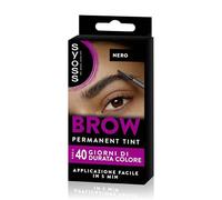 Syoss Brow Nero (10ml), Tinta sopracciglia permanente, Tintura sopracciglia resistente ad acqua e sbavature, Colore intenso per sopracciglia per 10 applicazioni, Formula vegana