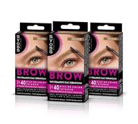 SYOSS Brow Tintura per sopracciglia biondo scuro (1 x 10 ml), colorazione permanente per capelli, impermeabile, durata 40 giorni e fino a 10 usi, per sopracciglia perfette, confezione da 3