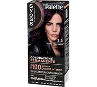 Syoss by Palette Colorazione Permanente 3-3 Viola Profondo, Colorazione capelli permanente con Cheratina, per 100% copertura dei capelli bianchi e fino a 100 giorni di colore intenso