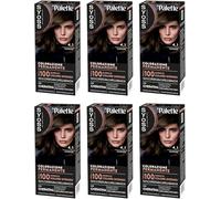 Syoss by Palette Colorazione Permanente 4-1 Castano, Colorazione capelli permanente con Cheratina, Tinta castano per copertura dei capelli bianchi, fino a 100 giorni di colore intenso, confezione da 6