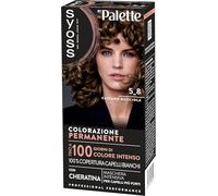 Syoss by Palette Colorazione Permanente 5-8 Castano Nocciola, Colorazione capelli permanente con Cheratina, Tinta castano per 100% copertura dei capelli bianchi e fino a 100 giorni di colore intenso