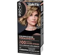 Syoss by Palette Colorazione Permanente 7-1 Biondo Naturale, per capelli permanente con Cheratina, Tinta biondo naturale per 100% copertura dei capelli bianchi e fino a 100 giorni di colore intenso
