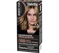 Syoss by Palette Colorazione Permanente 7-6 Biondo Beige, Colorazione capelli permanente con Cheratina, Tinta biondo cenere per 100% copertura dei capelli bianchi e fino a 100 giorni di colore intenso
